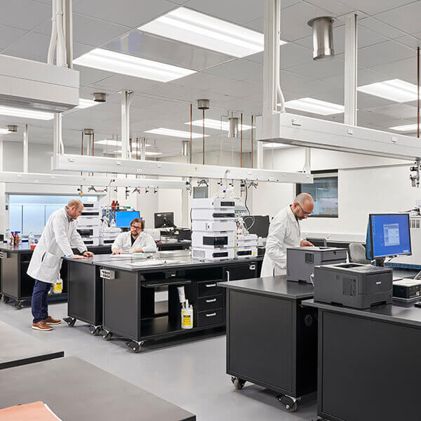 Scientists working together in a lab at an FDA Laboratory.